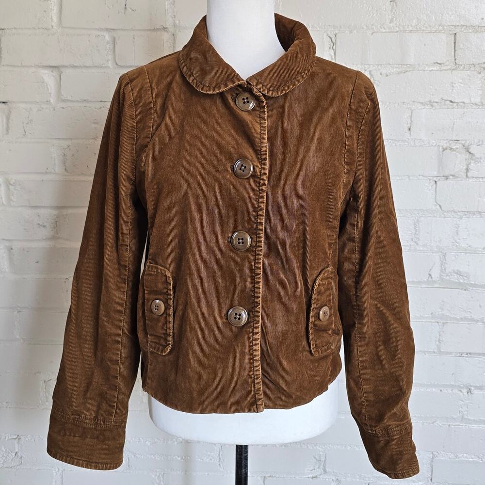 ​J. Crew Brown Corduroy Jacket┃Peter Pan Collar┃Casual Fall Retro Dark Academia